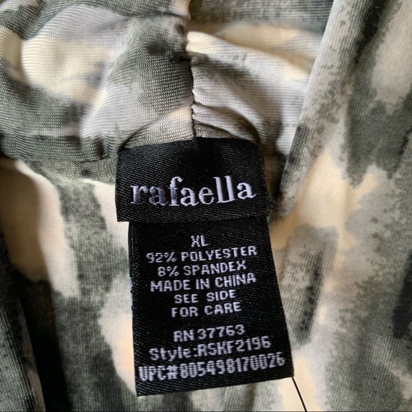 RAFAELLA Size XL Pebble Ombre Ruched 3/4 Sleeve Top NWT - Picture 5 of 8